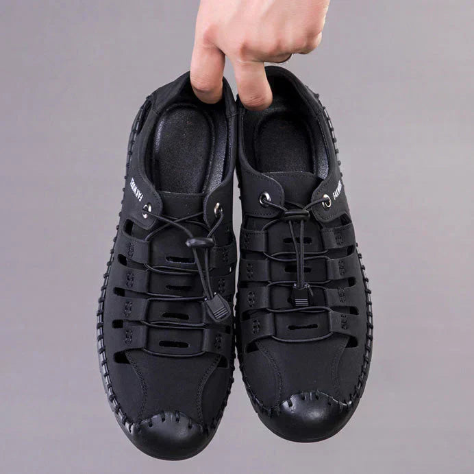 🔥Bőr pilóta szandál körbefutó orral👞
