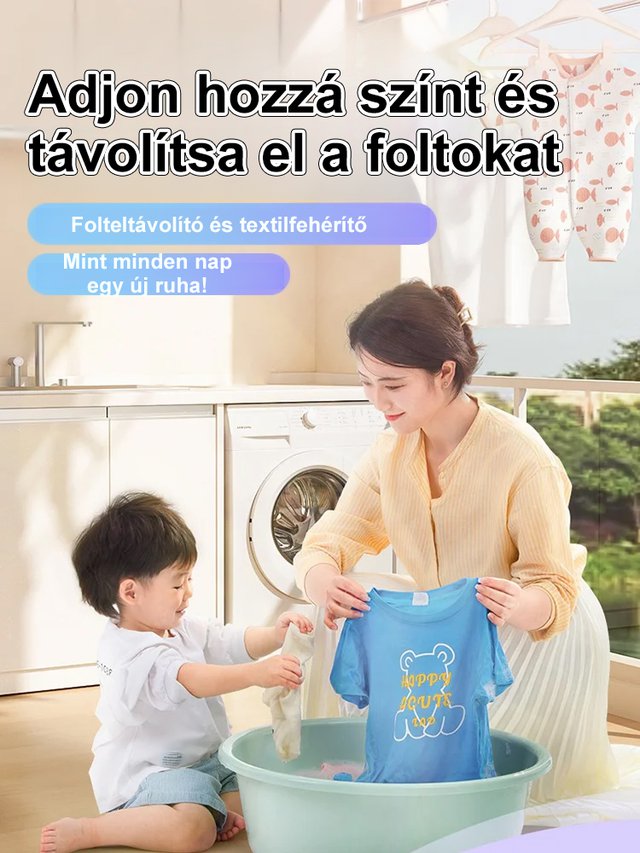 【Régi ruhák új ruhákká】Folteltávolító és fényesítő mosószer