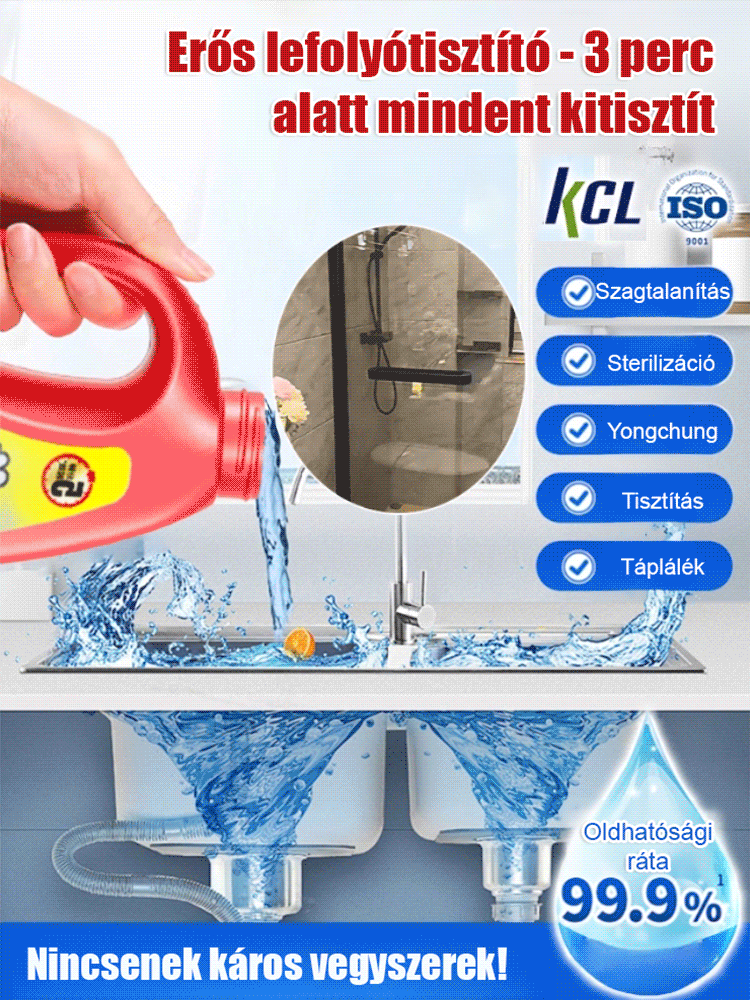 【3 perc alatt mindent kitisztít】Erős csőtisztító szer