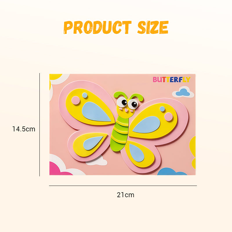 🧩🎨Gyerekek számára készült DIY 3D EVA matricás kézműves foglalkozás🎁